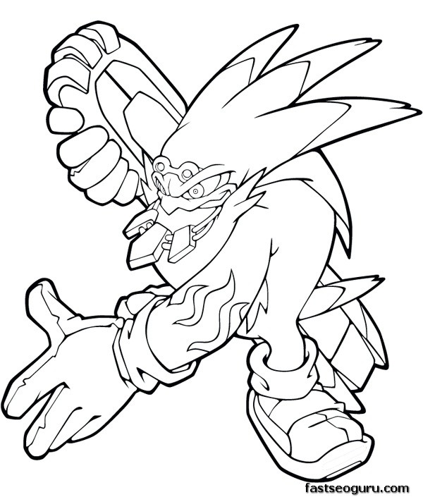 Printable Sonic the Hedgehog Storm Coloring pages